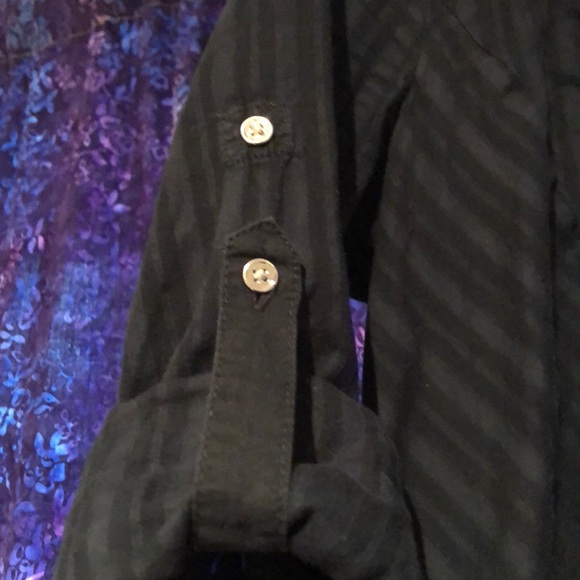 Express Design Studio Black button up blouse - Picture 2 of 4